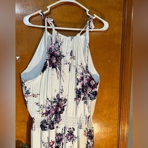 Maurice’s white with Purple Flowered Maxi Dress size XXL